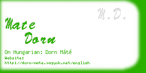 mate dorn business card